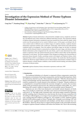 Investigation of the Expression Method of Theme-Typhoon Disaster Information