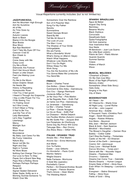 BAT 2020 Current Repertoire