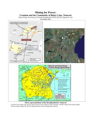 Mining for Power: Uranium Mining in Baker Lake Nunavut