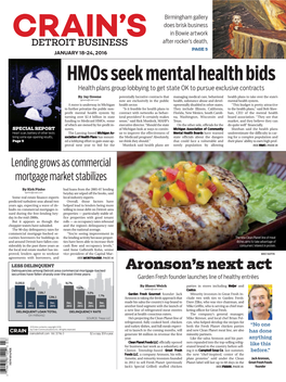 Hmos Seek Mental Health Bids Health Plans Group Lobbying to Get State OK to Pursue Exclusive Contracts
