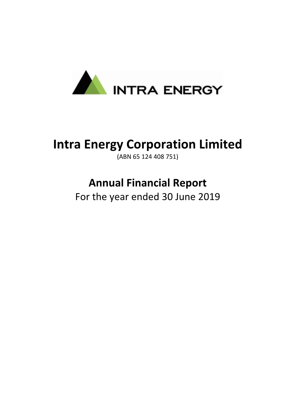 Intra Energy Corporation Limited (ABN 65 124 408 751)