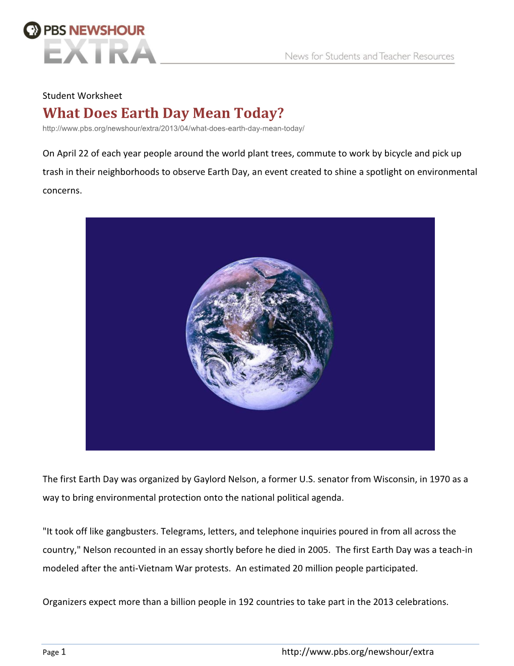 What Does Earth Day Mean Today? ‎