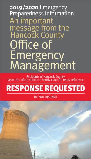 2019-2020 Hancock County Emergency Preparedness