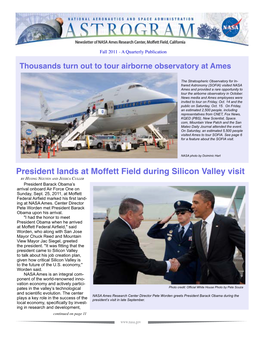 President Lands at Moffett Field During Silicon Valley Visit by Huong Nguyen and Jessica Culler President Barack Obama’S Arrival Onboard Air Force One on Sunday, Sept