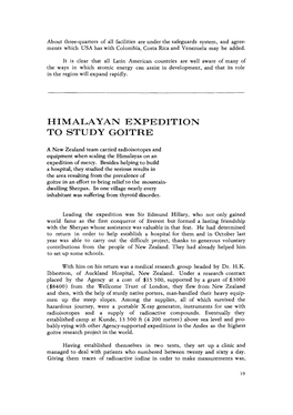 Himalayan Expedition to Study Goitre