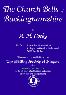 The Church Bells of Buckinghamshire