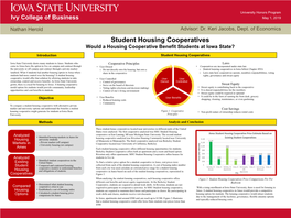 Student Housing Cooperatives: Would a Housing Cooperative Benefit