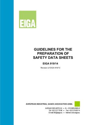 Guidelines for the Preparation of Safety Data Sheets
