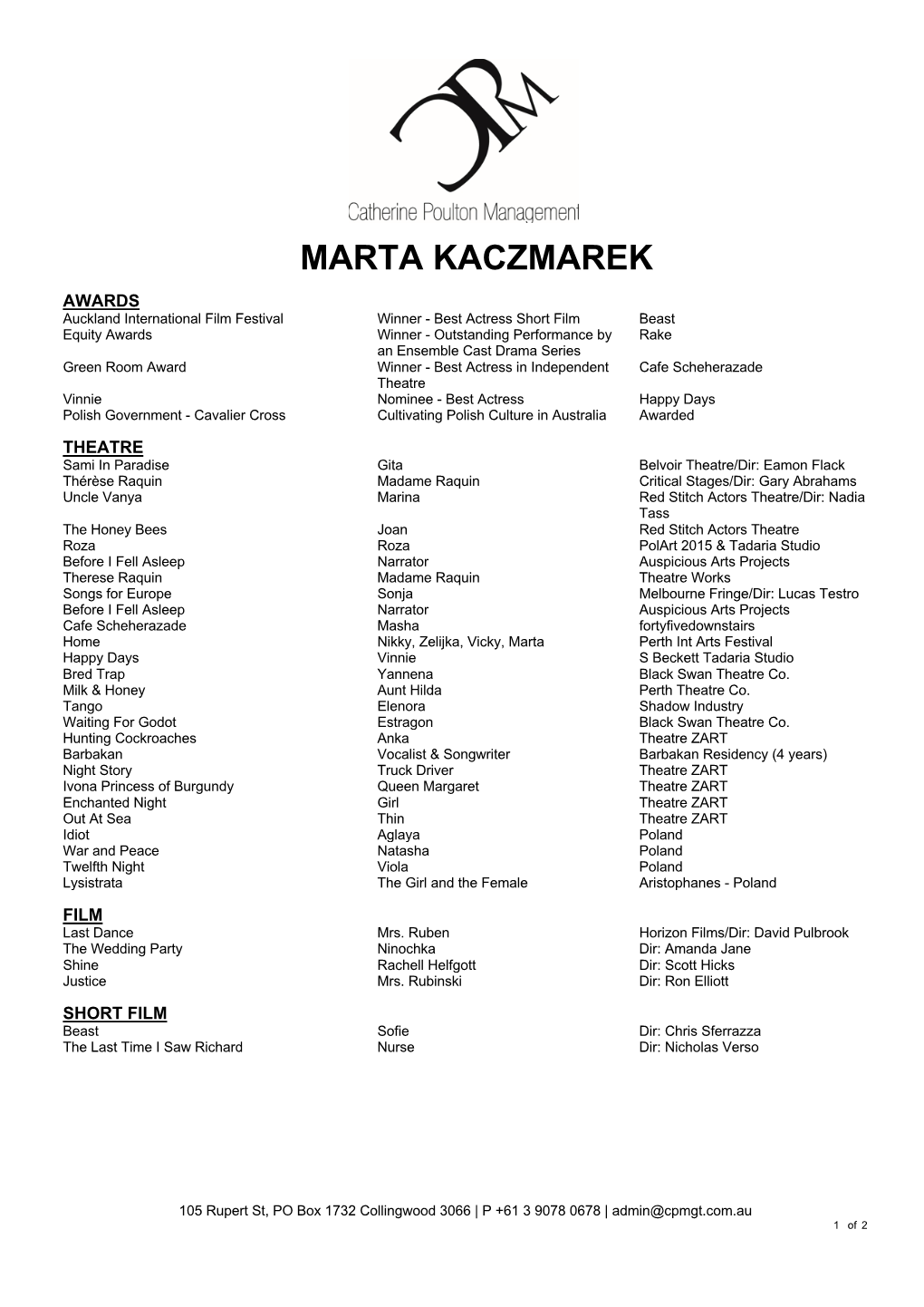 Marta-Kaczmarek-Theatrical-Resume