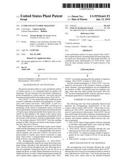 (12) United States Plant Patent (10) Patent No.: US PP20,641 P2 Keogh (45) Date of Patent: Jan