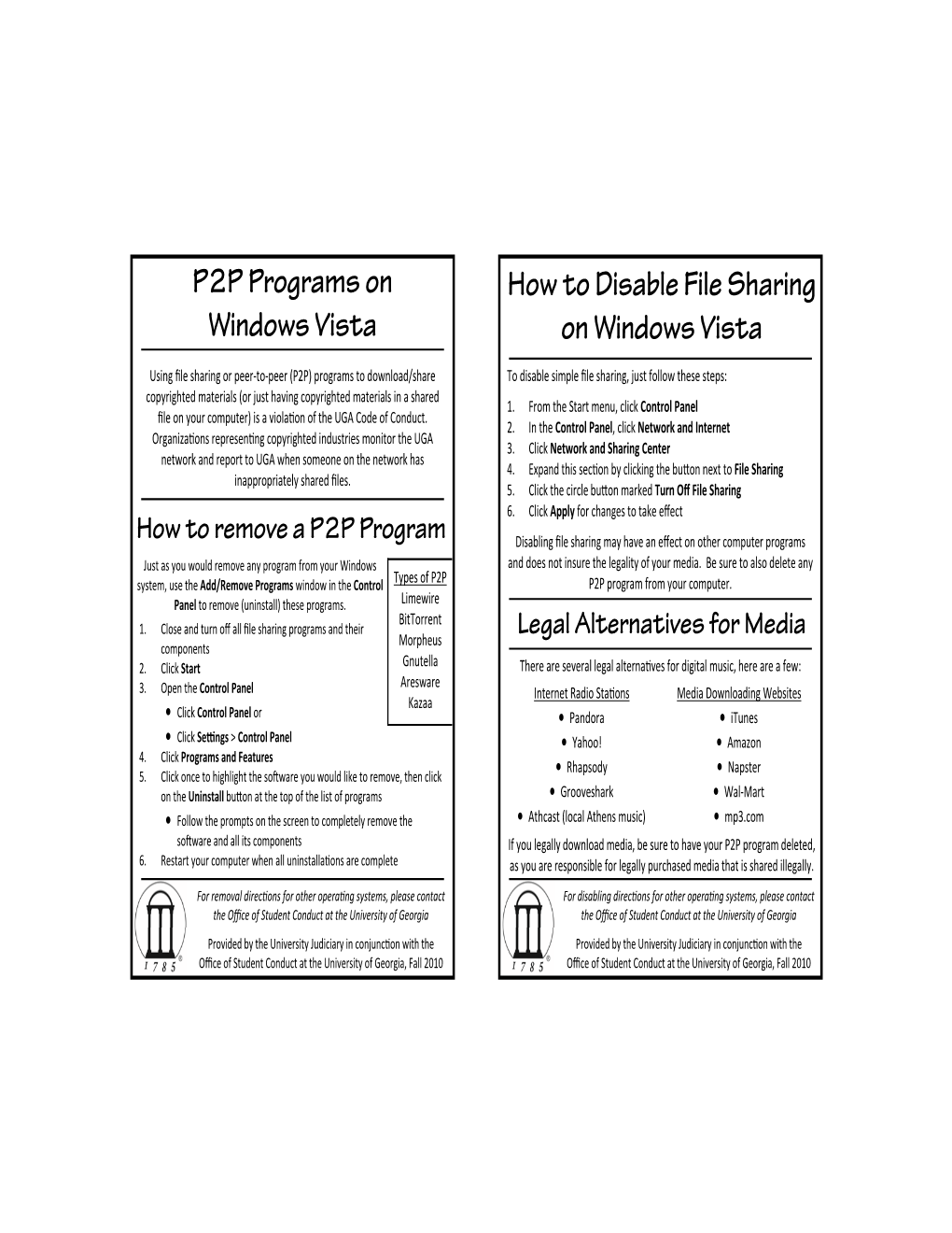 P2P Removal Windows Vista Both