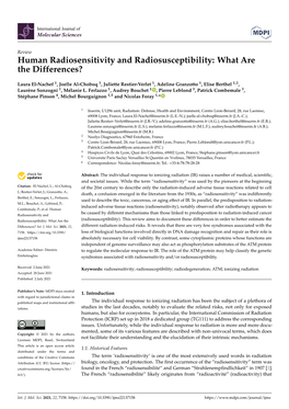 Human Radiosensitivity and Radiosusceptibility: What Are the Differences?