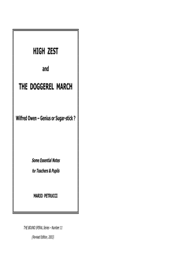 High Zest the Doggerel March