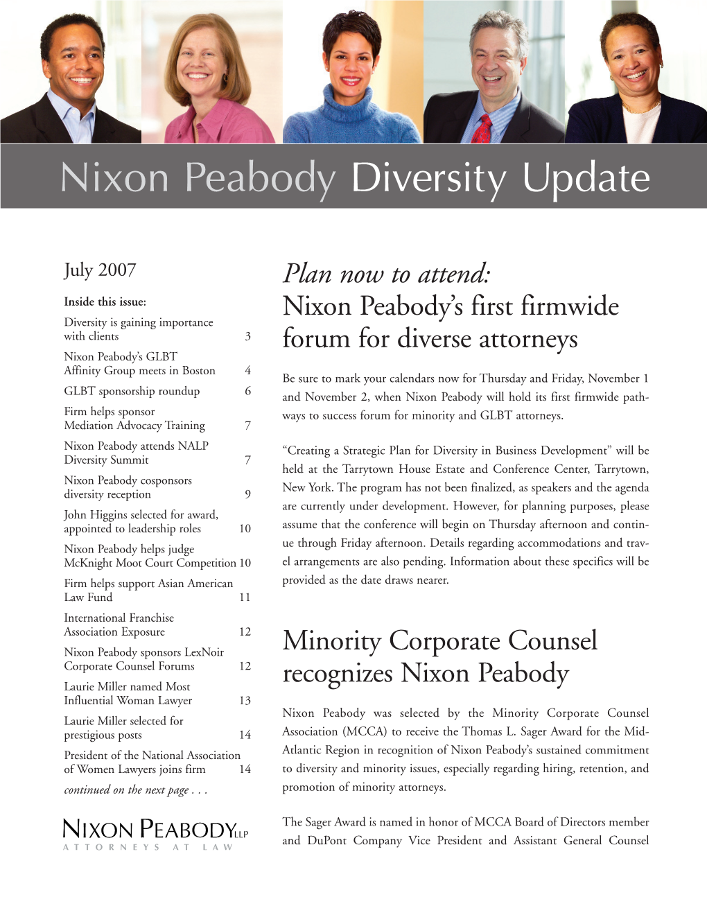 Nixon Peabody Diversity Update