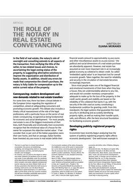 The Role of the Notary in Real Estate Conveyancing