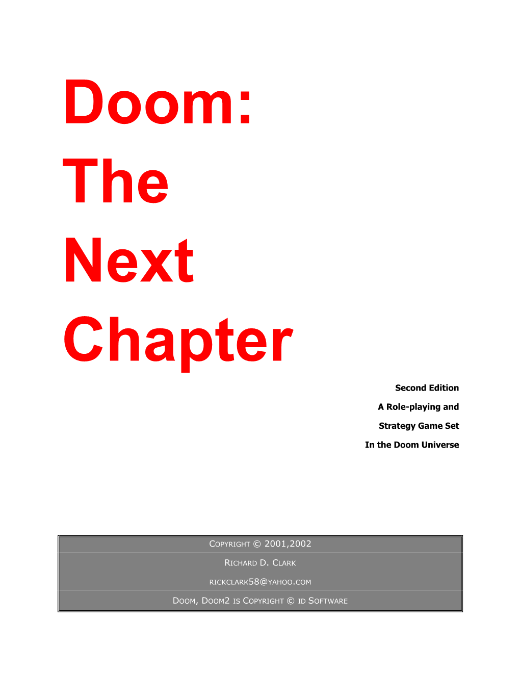 Doom: the Next Chapter