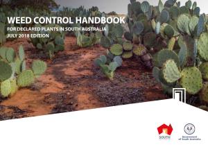 Weed Control Handbook for Declared Plants in South Australia