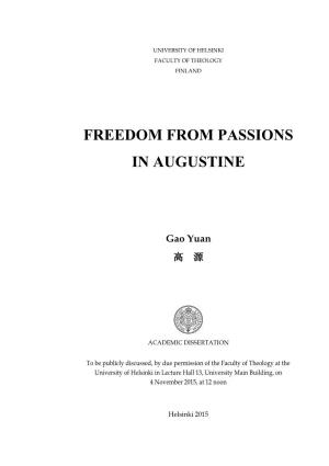 Freedom from Passions in Augustine