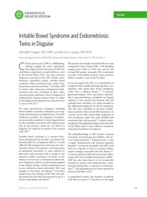 Irritable Bowel Syndrome and Endometriosis: Twins in Disguise