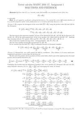 Vector Calculus MA3VC 2016-17