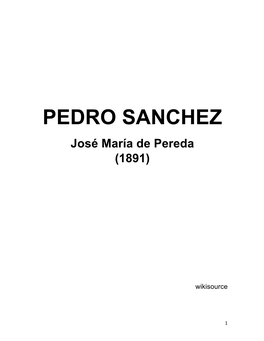 Pereda, Jose Maria De, PEDRO SANCHEZ