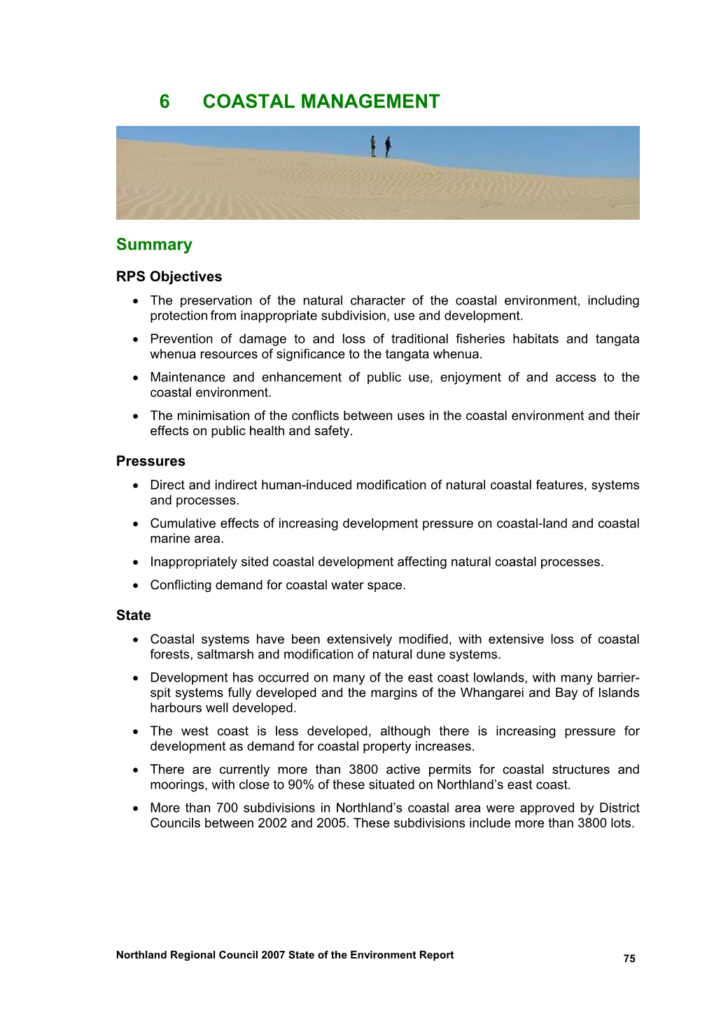 Natural Character of the Coastal Environment, Including Protection from Inappropriate Subdivision, Use and Development