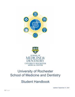 School of Medicine and Dentistry Student Handbook
