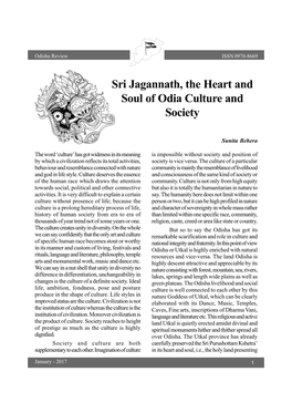 Sri Jagannath, the Heart and Soul of Odia Culture and Society