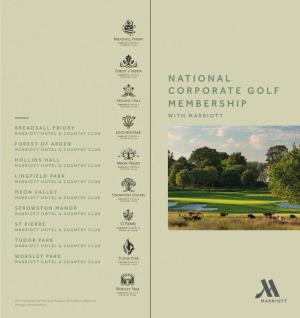 National Corporate Golf Membership with Marriott
