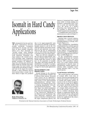 Isomalt in Hard Candy Applications