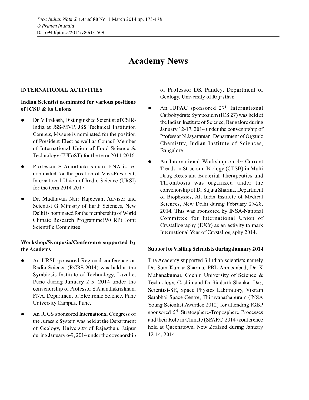 Academy News