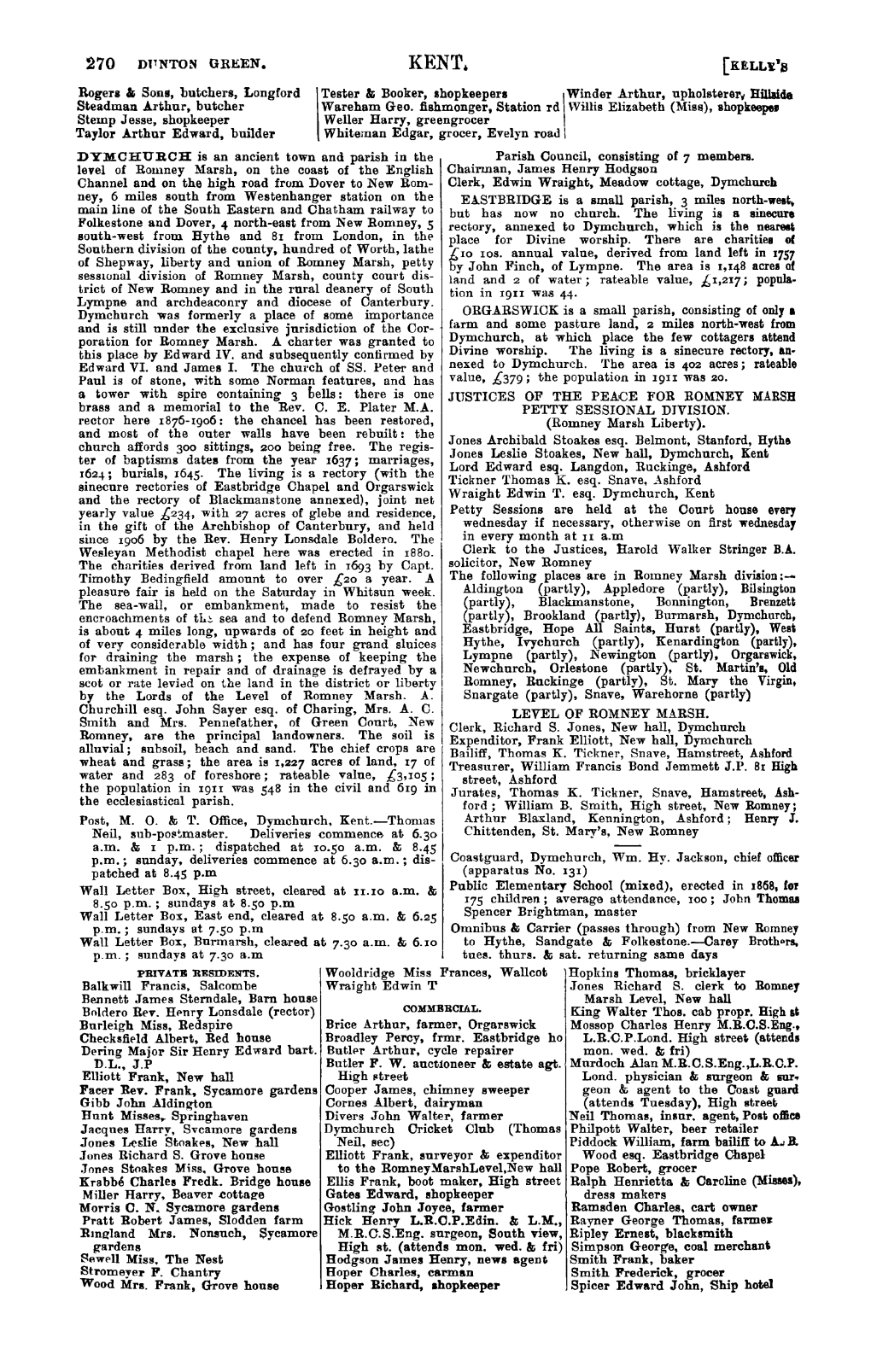 Booker, Shopkeepers Winder Arthur, Upholsterel't Bi]Lafde Steadman Arthur, Butcher Wareham Geo