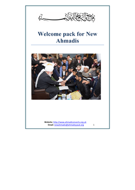 Welcome Pack for New Ahmadis