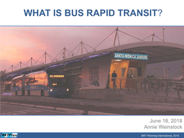 What Is Bus Rapid Transit?