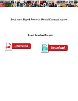 Southwest Rapid Rewards Rental Damage Waiver