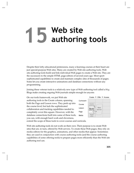 Web Site Authoring Tools