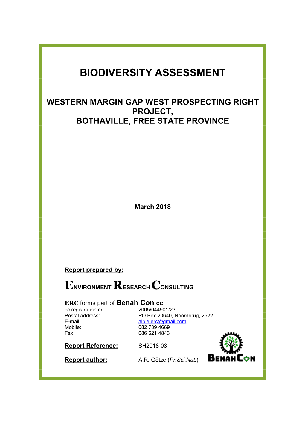 Biodiversity Assessment