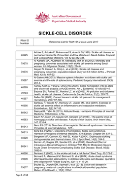 Sickle-Cell Disorder