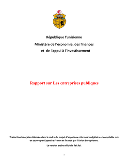 Rapport Sur Les Entreprises Publiques