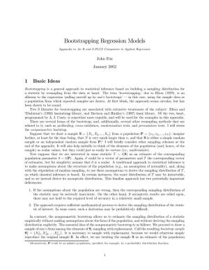 Bootstrapping Regression Models