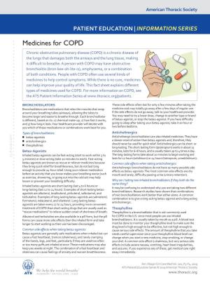 Medicines for COPD
