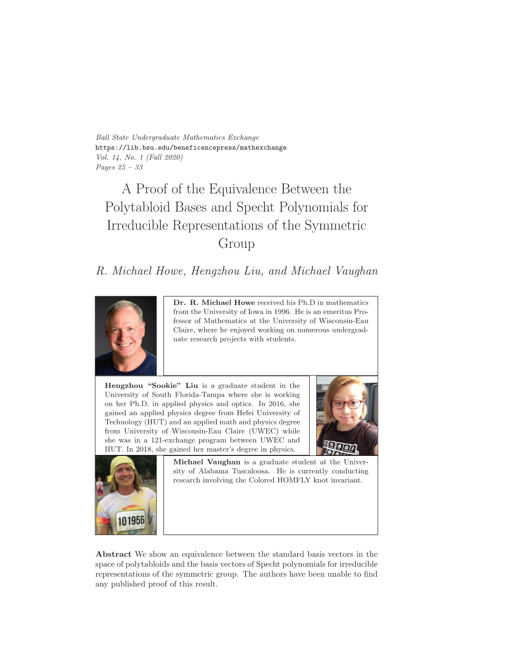 A Proof of the Equivalence Between the Polytabloid Bases and Specht Polynomials for Irreducible Representations of the Symmetric Group