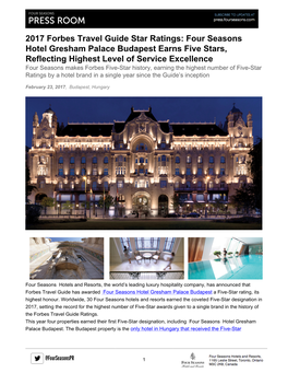 Four Seasons Hotel Gresham Palace