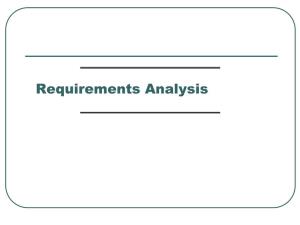 Requirements Analysis Software Requirements
