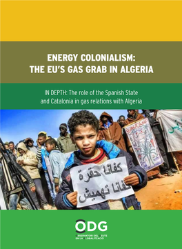 Energy Colonialism: the Eu's Gas Grab in Algeria