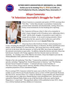 Alisyn Camerota “A Television Journalist’S Struggle for Truth”