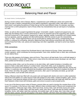 Balancing Heat and Flavor