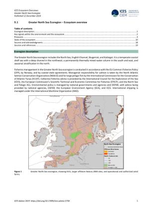 Greater North Sea Ecoregion Published 12 December 2019