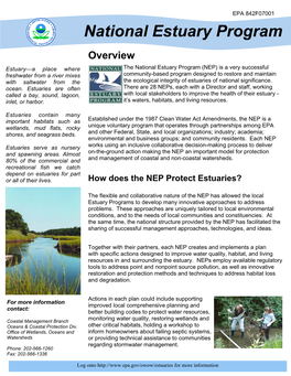 National Estuary Program Factsheet