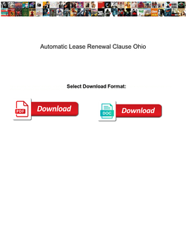 Automatic Lease Renewal Clause Ohio